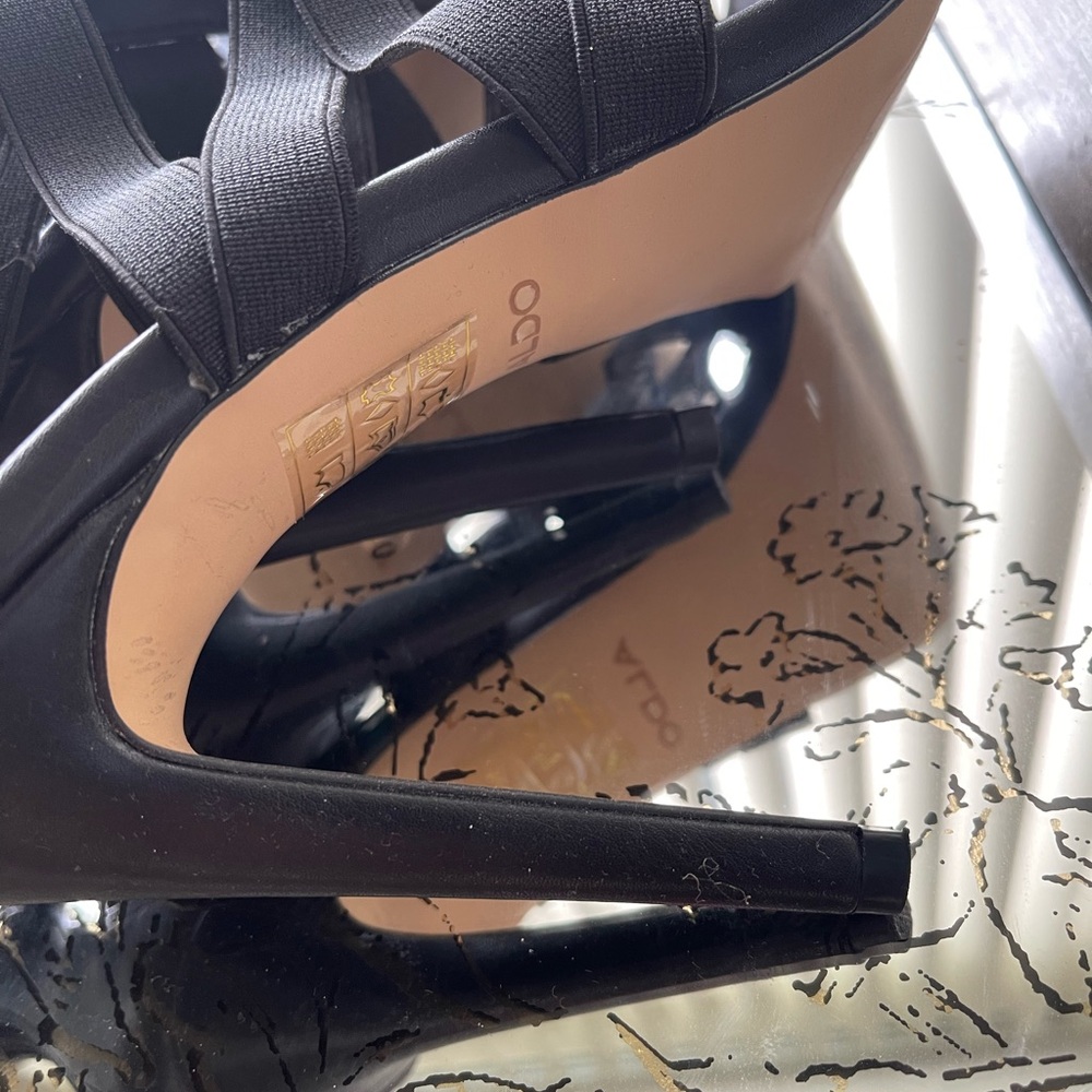 Aldo Black Strappy Heels for Women - Picture 4 of 9
